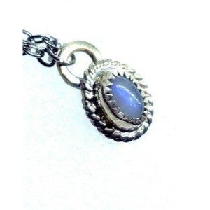 Moonstone crystal Necklace sterling silver. 925 minimal Necklace handmade